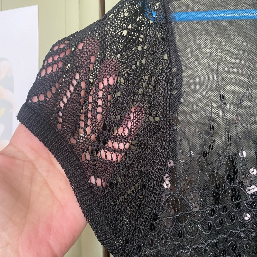 NWT August Silk Black Sequin Bolero Shrug Sz Med
Fairycore. Whimsigoth - Picture 2 of 8